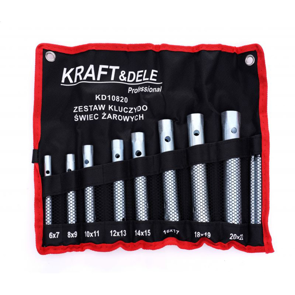 Picture of Set tubulare lungi pentru bujii, 10 elemente, Kraft&Dele KD10820