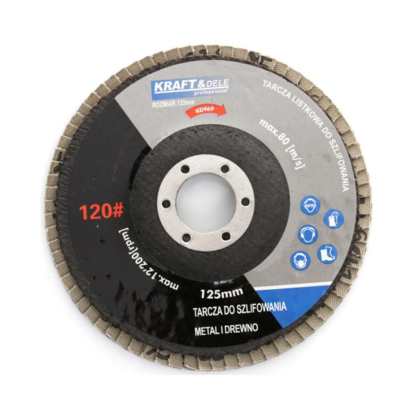 Picture of Disc lamelar abraziv, 125 mm, P100, Kraft&Dele KD968