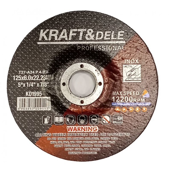 Picture of Disc pentru taiere metal, 125 x 6 x 22.23 mm, Kraft&Dele KD1995