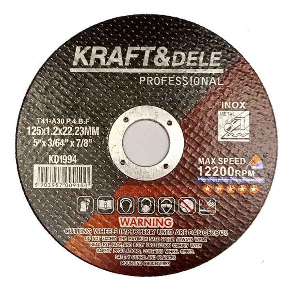 Picture of Disc pentru taiere metal, 125 x 1.2 x 22.23 mm, Kraft&Dele KD1994