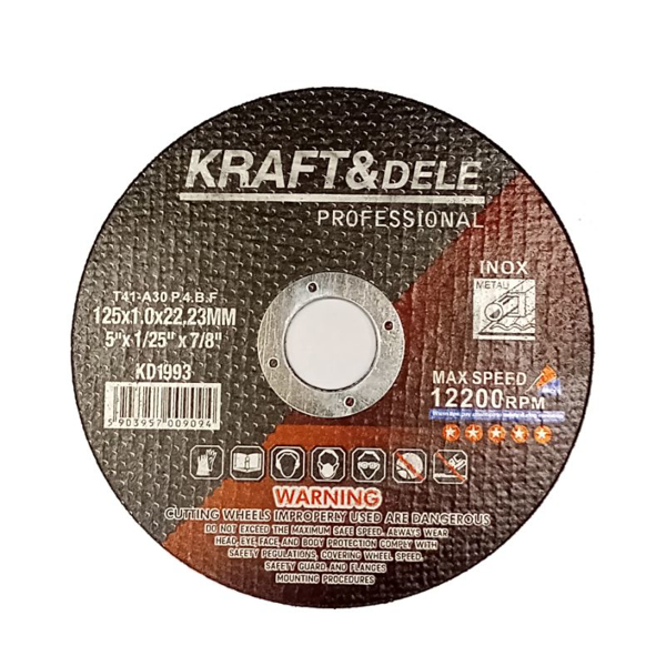Picture of Disc pentru taiere metal, 125 x 1.0 x 22.23 mm, Kraft&Dele KD1993