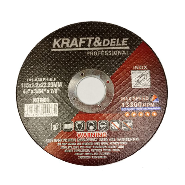 Picture of Disc pentru taiere metal, 115 x 1.2 x 22.23 mm, Kraft&Dele KD1991